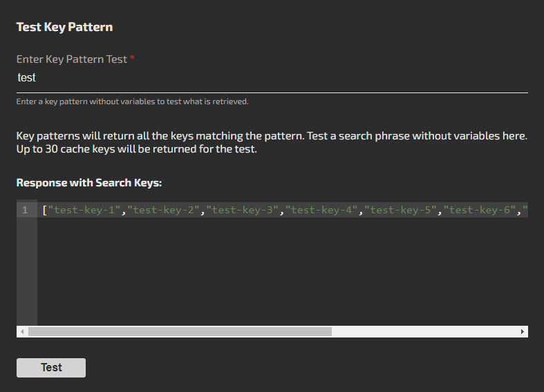 Test Key Pattern